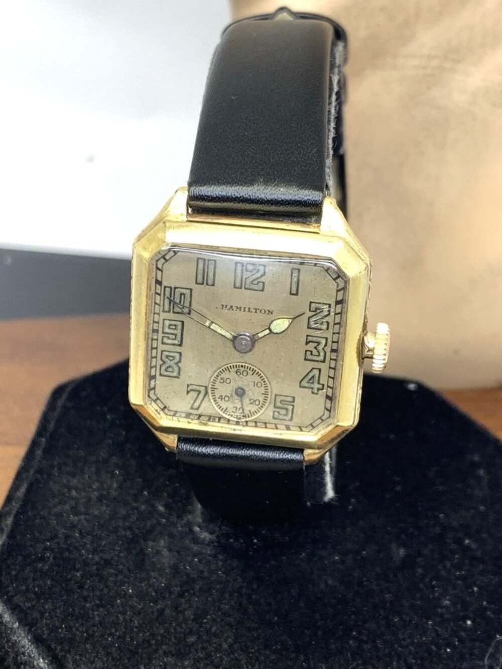 Hamilton 987 Watch Art Deco Vintage Hand Wind 14k Gold Filled Case 28.5mm